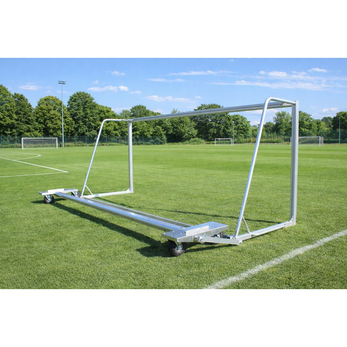 Safety-Jugendtor PLUS 5 x 2 m, DIN-EN 748 -Typ 3, unten 1,5 m tief, - NEU !!! – Produktfoto
