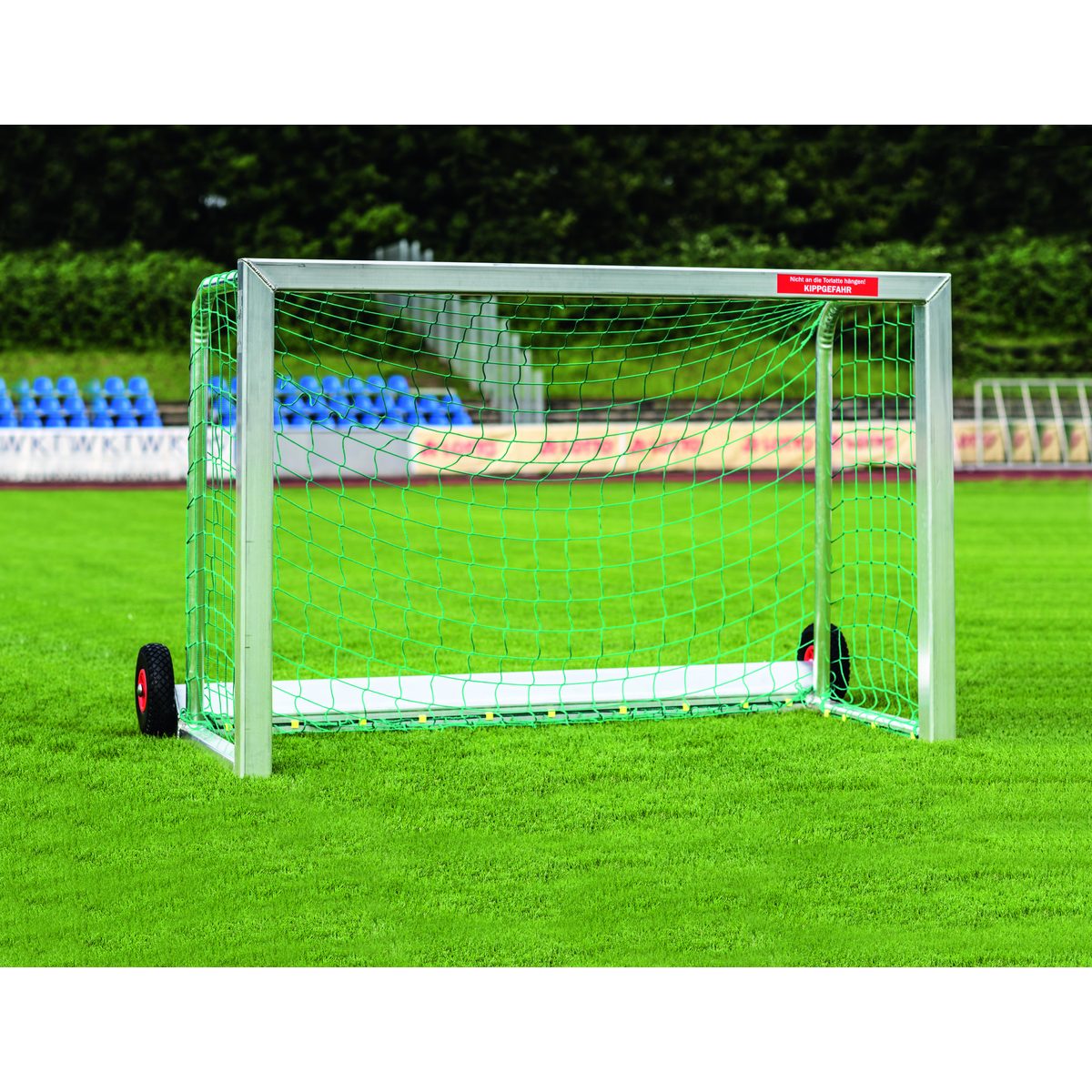 Safety-Minitor (Streetball) freistehend, EN 16579, vollverschweißt – Ausführung 180x120 cm, zur Sandbefüllung, mit Transportrollen (ART. 1-04-013)