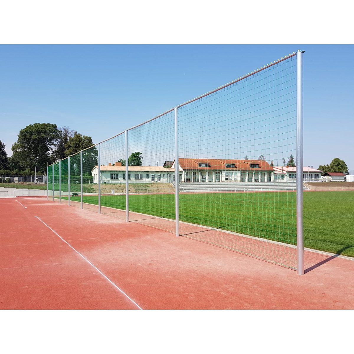 Eckpfosten, oval, 3,0 m ü. Boden, Aluminium, – Produktfoto